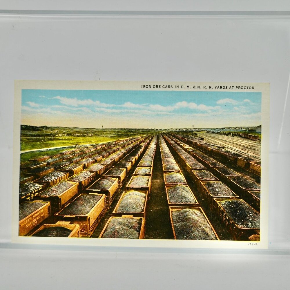 Iron Ore Cars Proctor Minnesota Vintage Unused Postcard